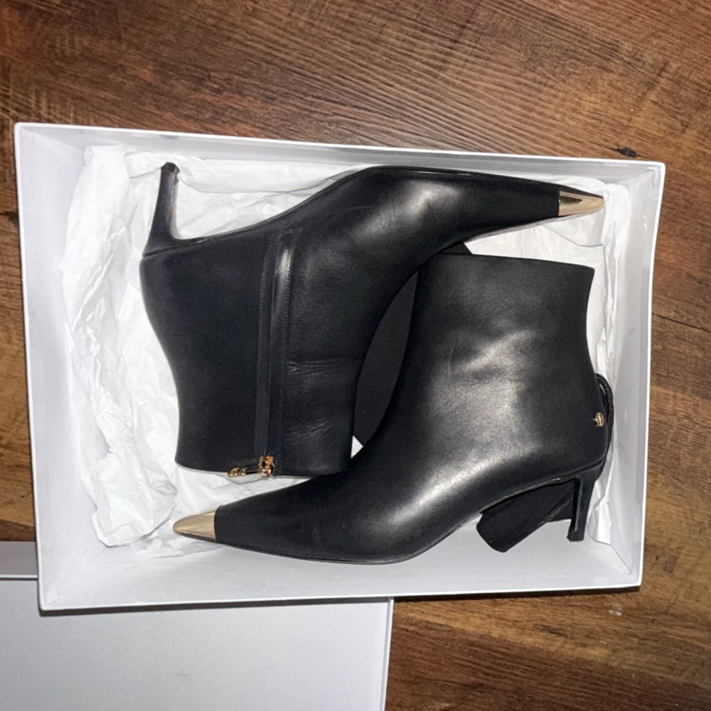 Anine Bing Nina Boots With Metal Toe Cap In Black 39 - Picture 5 of 9